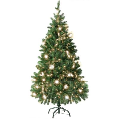 Tectake Set Weihnachtsbaum Mit Lichterkette Künstlich Spritzguss Detailliert und Naturgetreu 80 x 80 x 140 cm Grün Tectake Set Weihnachtsbaum Mit Lichterkette Künstlich Spritzguss Detailliert und Naturgetreu 80 x 80 x 140 cm Grün
