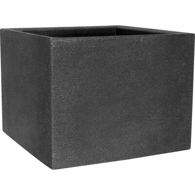 Geli Pflanzgefäß Kubus Quadratisch 50 cm x 50 cm x 42 cm Anthrazit Geli Pflanzgefäß Kubus Quadratisch 50 cm x 50 cm x 42 cm Anthrazit