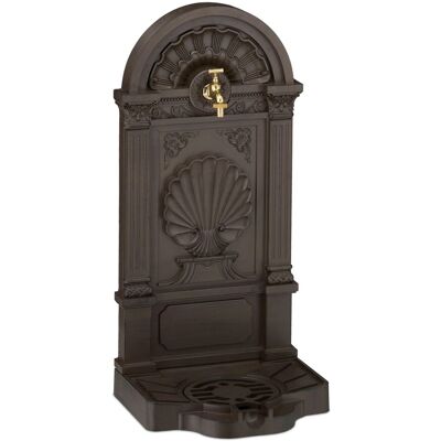 Relaxdays Standbrunnen Antik Aluminiumguss Dunkelbraun Gold 82,5 cm x 39 cm x 32 cm Relaxdays Standbrunnen Antik Aluminiumguss Dunkelbraun Gold 82,5 cm x 39 cm x 32 cm