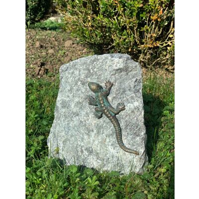 Rottenecker Bronze-Skulptur Eidechse auf Granit Rottenecker Bronze-Skulptur Eidechse auf Granit