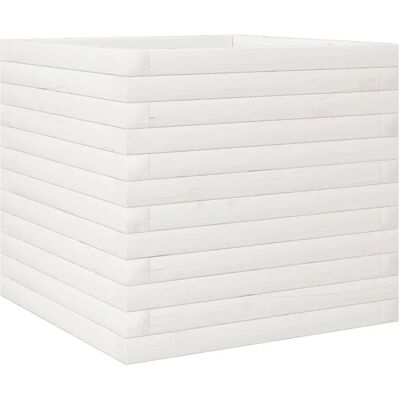 vidaXL Gartentrog Weiß 50x50x45,5 cm Massivholz Kiefer - Gartentrog vidaXL Gartentrog Weiß 50x50x45,5 cm Massivholz Kiefer - Gartentrog