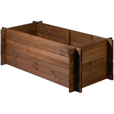 Dobar Steck-Hochbeet Massivholz 117 cm x 58,5 cm x 38,5 cm Dunkelbraun FSC® Dobar Steck-Hochbeet Massivholz 117 cm x 58,5 cm x 38,5 cm Dunkelbraun FSC®