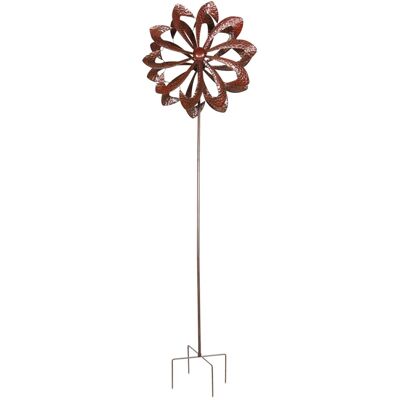 Lex XXL Metall Doppel Windrad Windspiel Gartendeko Balkon Terrasse 210x62cm Kupfer Lex XXL Metall Doppel Windrad Windspiel Gartendeko Balkon Terrasse 210x62cm Kupfer