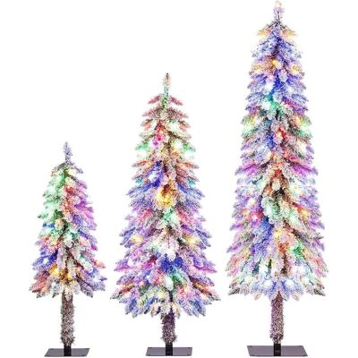 Costway Künstlicher Weihnachtsbaum 3er Set Weiß 90/120/150 cm Costway Künstlicher Weihnachtsbaum 3er Set Weiß 90/120/150 cm