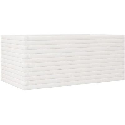 vidaXL Pflanzkübel Weiß 110x60x46 cm Massivholz Kiefer - Pflanzkübel vidaXL Pflanzkübel Weiß 110x60x46 cm Massivholz Kiefer - Pflanzkübel