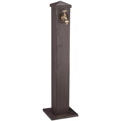Relaxdays Wasserzapfsäule Aluminium Stahl Braun Eckig Antik 91 cm x 22,5 cm x 22,5 cm 3,8 kg Relaxdays Wasserzapfsäule Aluminium Stahl Braun Eckig Antik 91 cm x 22,5 cm x 22,5 cm 3,8 kg