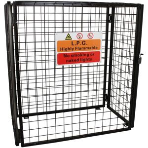 MonsterShop Verzinkter Stahlgitterkäfig für Gasflaschen - 19kg - Schwarz MonsterShop Verzinkter Stahlgitterkäfig für Gasflaschen - 19kg - Schwarz
