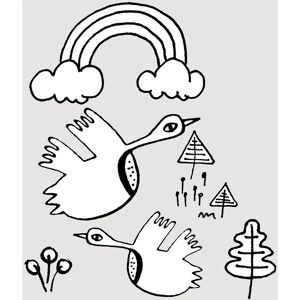 Komar Wandbild Scribble Birdy 50 x 70 cm Komar Wandbild Scribble Birdy 50 x 70 cm