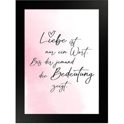 WANDStyle Gerahmtes Poster mit Spruch Liebe Ist Ein Wort in Rosa 13 x 18 cm WANDStyle Gerahmtes Poster mit Spruch Liebe Ist Ein Wort in Rosa 13 x 18 cm