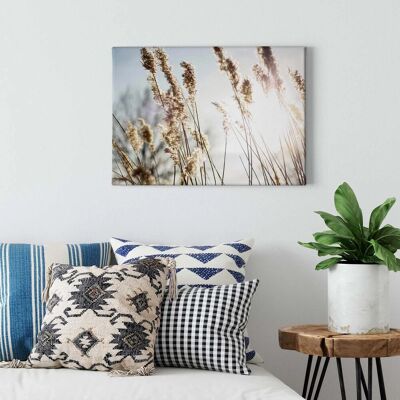 Bricoflor Landhaus Leinwand Bild Mit Feld Motiv Maritimes Bild Mit Sonnenstrahlen In Crème Natur Wandbild Ideal Für Badezimmer Und Schlafzimmer Bricoflor Landhaus Leinwand Bild Mit Feld Motiv Maritimes Bild Mit Sonnenstrahlen In Crème Natur Wandbild Ideal Für Badezimmer Und Schlafzimmer