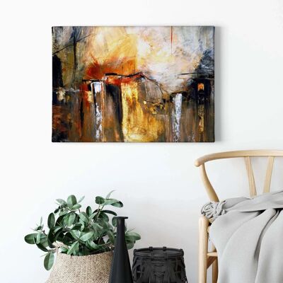 Bricoflor Abstraktes Leinwand Bild In Orange Und Braun Kunstdruck Leinwandbild Im Stil Abstrakter Malerei Wandbild In Gemälde Optik Für Wohnzimmer Bricoflor Abstraktes Leinwand Bild In Orange Und Braun Kunstdruck Leinwandbild Im Stil Abstrakter Malerei Wandbild In Gemälde Optik Für Wohnzimmer