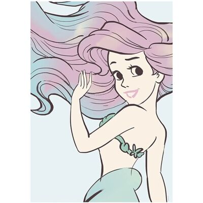 Disney Poster Arielle - Die Meerjungfrau Lila und Grün 30 x 40 cm 610086 Disney Poster Arielle - Die Meerjungfrau Lila und Grün 30 x 40 cm 610086