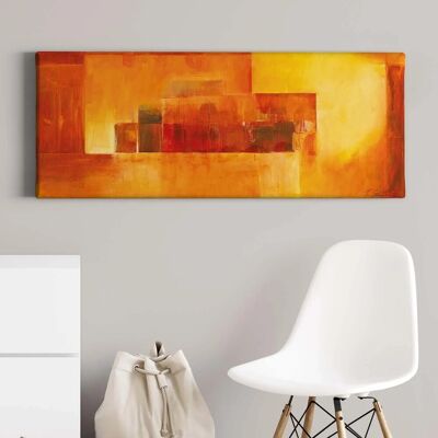 Bricoflor Abstraktes Bild In Rot Orange Kunst Leinwand Bild Im Gemälde Stil Mit Geometrischem Design Kunstdruck Leinwandbild Für Wohnzimmer Und Flur Bricoflor Abstraktes Bild In Rot Orange Kunst Leinwand Bild Im Gemälde Stil Mit Geometrischem Design Kunstdruck Leinwandbild Für Wohnzimmer Und Flur
