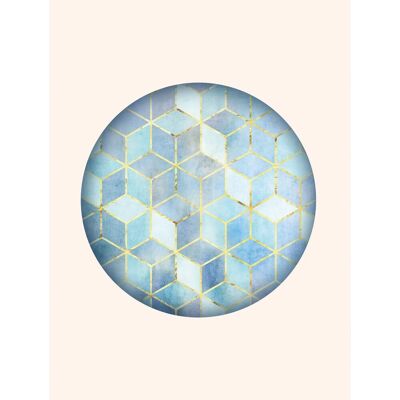 KOMAR Mosaik Circle Azzuro Poster - Formen-Kunst - 30x40cm - Indoor KOMAR Mosaik Circle Azzuro Poster - Formen-Kunst - 30x40cm - Indoor