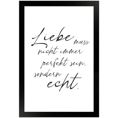 WANDStyle Gerahmtes Poster mit Spruch Liebe Echt in Weiß 20 x 30 cm WANDStyle Gerahmtes Poster mit Spruch Liebe Echt in Weiß 20 x 30 cm