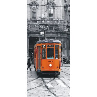 Sanders & Sanders Poster Stadtblick Grau und Orange 90 x 202 cm 600810 Sanders & Sanders Poster Stadtblick Grau und Orange 90 x 202 cm 600810