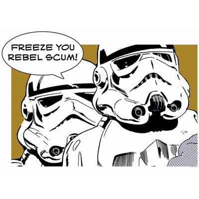 Disney Poster Star Wars Stormtrooper Ockergelb Schwarz und Weiß 70 x 50 cm 610244 Disney Poster Star Wars Stormtrooper Ockergelb Schwarz und Weiß 70 x 50 cm 610244