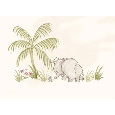 Disney Poster Dumbo Der Fliegende Elefant Beige und Grün 70 cm x 50 cm 612845 Disney Poster Dumbo Der Fliegende Elefant Beige und Grün 70 cm x 50 cm 612845