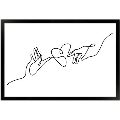 WANDStyle Gerahmtes Poster Line Art Hände 30 x 45 cm WANDStyle Gerahmtes Poster Line Art Hände 30 x 45 cm