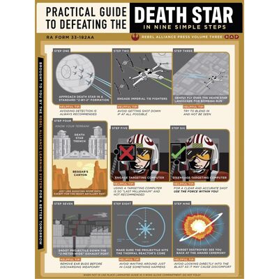 Komar Wandbild Star Wars Death Star Defeating Guide 30 cm x 40 cm Grau Komar Wandbild Star Wars Death Star Defeating Guide 30 cm x 40 cm Grau