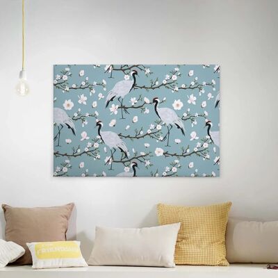 Bricoflor Leinwandbild Mit Kranich Wandbild Mit Vogel Und Kirschblüten In Blau Und Weiß Schlafzimmer Canvas Keilrahmen Bild Im Asiatischen Stil Bricoflor Leinwandbild Mit Kranich Wandbild Mit Vogel Und Kirschblüten In Blau Und Weiß Schlafzimmer Canvas Keilrahmen Bild Im Asiatischen Stil