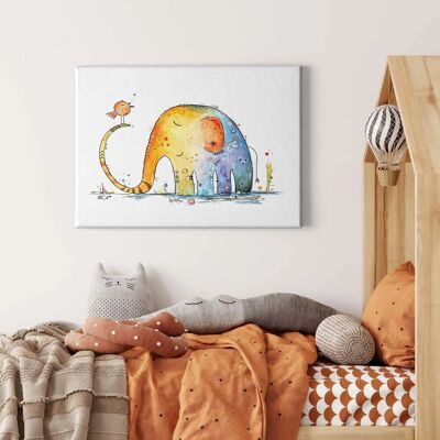Bricoflor Elefant Wandbild Im Gemälde Stil Kunst Leinwand Bild Mit Tieren Für Kinderzimmer Und Schlafzimmer Buntes Bild Auf Keilrahmen Bricoflor Elefant Wandbild Im Gemälde Stil Kunst Leinwand Bild Mit Tieren Für Kinderzimmer Und Schlafzimmer Buntes Bild Auf Keilrahmen
