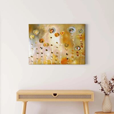 Bricoflor Goldenes Bild Mit Blumen Abstrakt Kunst Leinwand Bild In Gemälde Optik Mit Abstrakter Malerei Kunstdruck Wandbild Ideal Für Wohnzimmer Bricoflor Goldenes Bild Mit Blumen Abstrakt Kunst Leinwand Bild In Gemälde Optik Mit Abstrakter Malerei Kunstdruck Wandbild Ideal Für Wohnzimmer