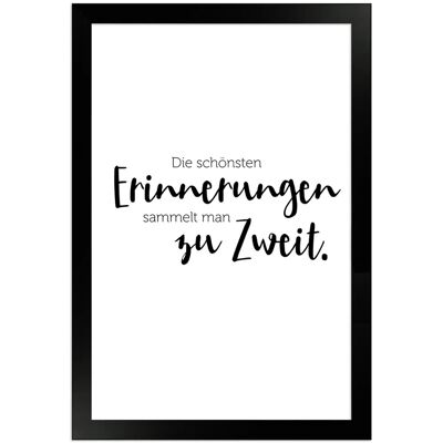 WANDStyle Gerahmtes Poster mit Spruch Erinnerungen Zu Zweit in Weiß 20 x 30 cm WANDStyle Gerahmtes Poster mit Spruch Erinnerungen Zu Zweit in Weiß 20 x 30 cm
