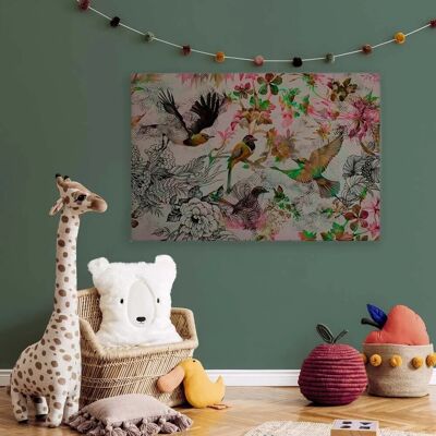 Bricoflor Wandbild Bunte Vögel Für Mädchenzimmer Und Schlafzimmer Deko Leinwandbild Mit Schwalben In Pink Grün 90 X 60 Cm Bricoflor Wandbild Bunte Vögel Für Mädchenzimmer Und Schlafzimmer Deko Leinwandbild Mit Schwalben In Pink Grün 90 X 60 Cm