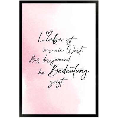 WANDStyle Gerahmtes Poster mit Spruch Liebe Ist Ein Wort in Rosa 40 x 60 cm WANDStyle Gerahmtes Poster mit Spruch Liebe Ist Ein Wort in Rosa 40 x 60 cm