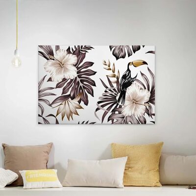 Bricoflor Tukan Bild Mit Hawaii Blumen Palmen Leinwand Bild Mit Hibiskus Und Vogel Tropisches Wandbild In Braun Beige Ideal Für Wohnzimmer Und Küche Bricoflor Tukan Bild Mit Hawaii Blumen Palmen Leinwand Bild Mit Hibiskus Und Vogel Tropisches Wandbild In Braun Beige Ideal Für Wohnzimmer Und Küche