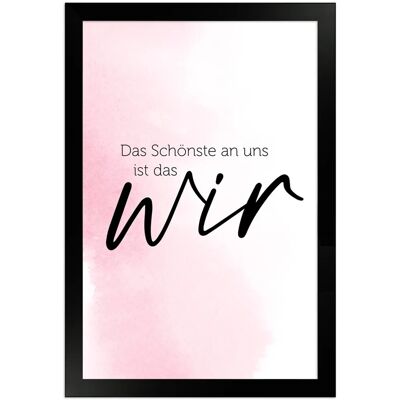 WANDStyle Gerahmtes Poster mit Spruch Das Schönste Ist das Wir in Rosa 20 x 30 cm WANDStyle Gerahmtes Poster mit Spruch Das Schönste Ist das Wir in Rosa 20 x 30 cm
