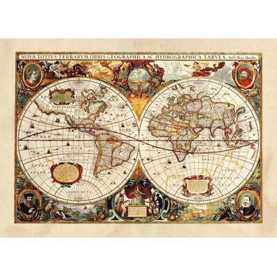 Sanders & Sanders Poster Vintage Weltkarte Beige 160 x 110 cm 600697 Sanders & Sanders Poster Vintage Weltkarte Beige 160 x 110 cm 600697