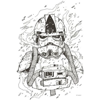 KOMAR Star Wars Pilot Drawing Wandbild - Bunt, 50x70cm KOMAR Star Wars Pilot Drawing Wandbild - Bunt, 50x70cm