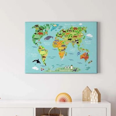 Bricoflor Leinwand Als Weltkarte Für Kinderzimmer Buntes Bild Mit Landkarte Für Mädchen Und Jungen Modernes Kinderzimmerbild Mit Tieren Bricoflor Leinwand Als Weltkarte Für Kinderzimmer Buntes Bild Mit Landkarte Für Mädchen Und Jungen Modernes Kinderzimmerbild Mit Tieren