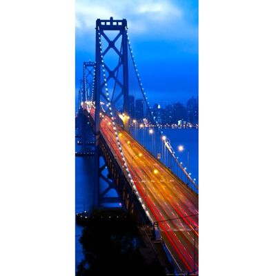 Sanders & Sanders Poster Stadtblick Blau und Orange 90 x 202 cm 600821 Sanders & Sanders Poster Stadtblick Blau und Orange 90 x 202 cm 600821