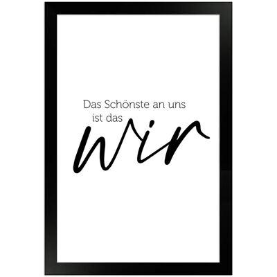 WANDStyle Gerahmtes Poster mit Spruch Das Schönste Ist das Wir in Weiß 20 x 30 cm WANDStyle Gerahmtes Poster mit Spruch Das Schönste Ist das Wir in Weiß 20 x 30 cm