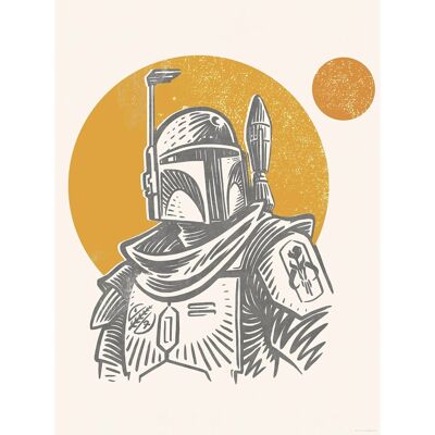 Komar Wandbild Star Wars Boba Fett Illustration Iconic 30 cm x 40 cm Beige Komar Wandbild Star Wars Boba Fett Illustration Iconic 30 cm x 40 cm Beige