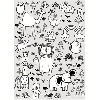 KOMAR Scribble Park Bunt Poster - Poster KOMAR Scribble Park Bunt Poster - Poster