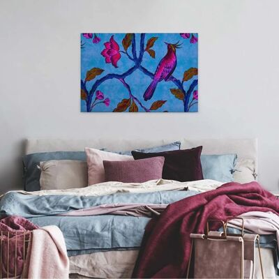 Bricoflor Neon Wandbild Mit Vogel Buntes Leinwand Bild Mit Paradiesvogel Und Blättern Schlafzimmer Und Wohnzimmer Leinwandbild In Blau Und Pink Bricoflor Neon Wandbild Mit Vogel Buntes Leinwand Bild Mit Paradiesvogel Und Blättern Schlafzimmer Und Wohnzimmer Leinwandbild In Blau Und Pink