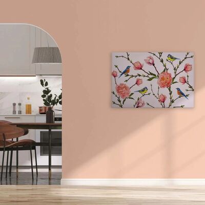 Bricoflor Leinwand Bild Mit Blumen Und Vogel Wandbild Mit Magnolie Und Meise Buntes Canvas Keilrahmenbild Mit Frühlingsblumen Bricoflor Leinwand Bild Mit Blumen Und Vogel Wandbild Mit Magnolie Und Meise Buntes Canvas Keilrahmenbild Mit Frühlingsblumen