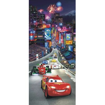 Disney Poster Cars Rot Lila und Grau 90 x 202 cm 600752 Disney Poster Cars Rot Lila und Grau 90 x 202 cm 600752