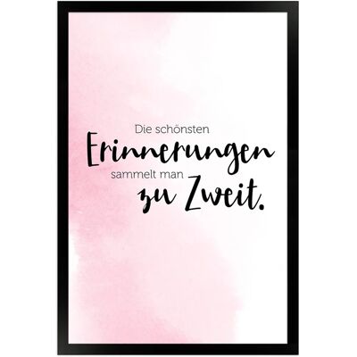 WANDStyle Gerahmtes Poster mit Spruch Erinnerungen Zu Zweit in Rosa 30 x 45 cm WANDStyle Gerahmtes Poster mit Spruch Erinnerungen Zu Zweit in Rosa 30 x 45 cm