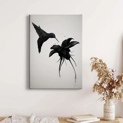 Bricoflor Schwarz Weiß Bild Mit Kolibri Vogel Bild Mit Lilie Ideal Für Büro Und Schlafzimmer Modernes Leinwandbild Im Grafik Stil Bricoflor Schwarz Weiß Bild Mit Kolibri Vogel Bild Mit Lilie Ideal Für Büro Und Schlafzimmer Modernes Leinwandbild Im Grafik Stil