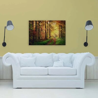Bricoflor Herbstwald Leinwand In 90 X 60 Cm Wald Sonne Leinwandbild Romantisch Für Wohnzimmer Und Büro Wandbild Natur Motiv Bricoflor Herbstwald Leinwand In 90 X 60 Cm Wald Sonne Leinwandbild Romantisch Für Wohnzimmer Und Büro Wandbild Natur Motiv