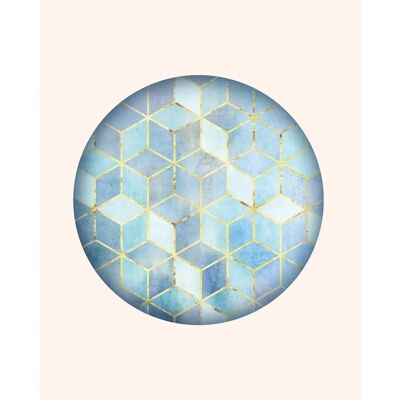 KOMAR Mosaik Circle Azzuro Poster - Kunst, Rechteckig, 50cm x 40cm KOMAR Mosaik Circle Azzuro Poster - Kunst, Rechteckig, 50cm x 40cm