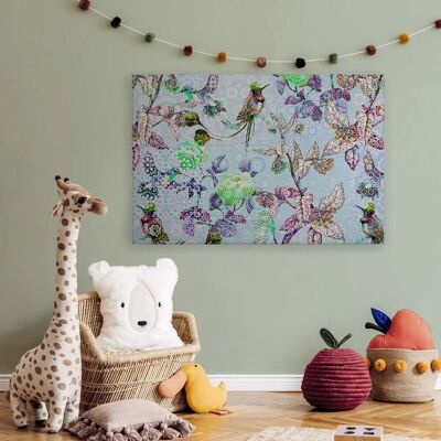 Bricoflor Vogel Leinwandbild Exotisch Deko Wandbild Mit Mosaik Design In Hellblau Für Schlafzimmer Und Bad Buntes Bild 120 X 80 Cm Bricoflor Vogel Leinwandbild Exotisch Deko Wandbild Mit Mosaik Design In Hellblau Für Schlafzimmer Und Bad Buntes Bild 120 X 80 Cm