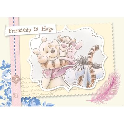 Disney Poster Pu Der Bär Gelb Rosa und Blau 160 x 110 cm 600668 Disney Poster Pu Der Bär Gelb Rosa und Blau 160 x 110 cm 600668