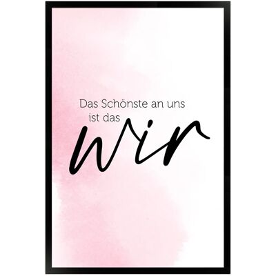 WANDStyle Gerahmtes Poster mit Spruch Das Schönste Ist das Wir in Rosa 40 x 60 cm WANDStyle Gerahmtes Poster mit Spruch Das Schönste Ist das Wir in Rosa 40 x 60 cm
