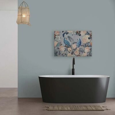 Bricoflor Pfingstrosen Bild Mit Papageien Deko Wandbild Mit Vogel Und Blumen In 120 X 80 Cm Leinwandbild Blau Rosa Romantisch Bricoflor Pfingstrosen Bild Mit Papageien Deko Wandbild Mit Vogel Und Blumen In 120 X 80 Cm Leinwandbild Blau Rosa Romantisch